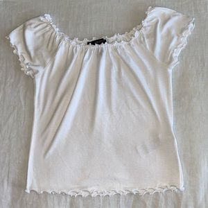 White off the shoulder crop top